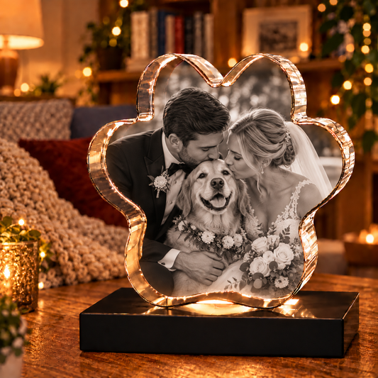 2D Pet Paw Crystal