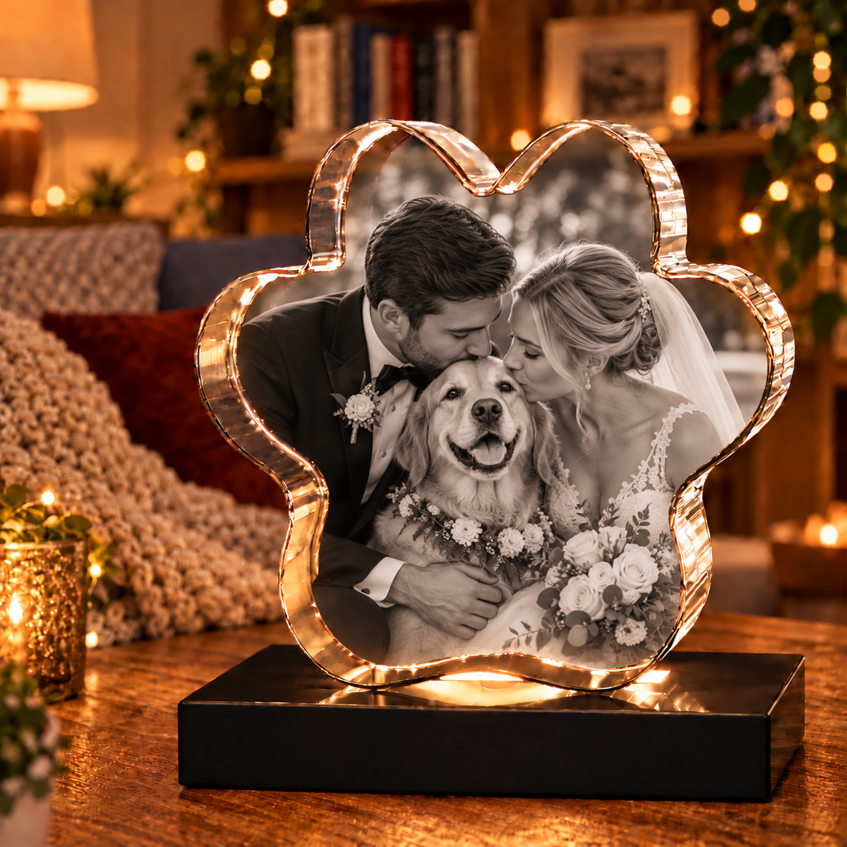 2D Pet Paw Crystal