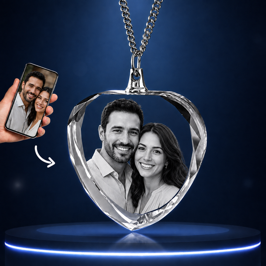 3D Crystal Heart Necklace